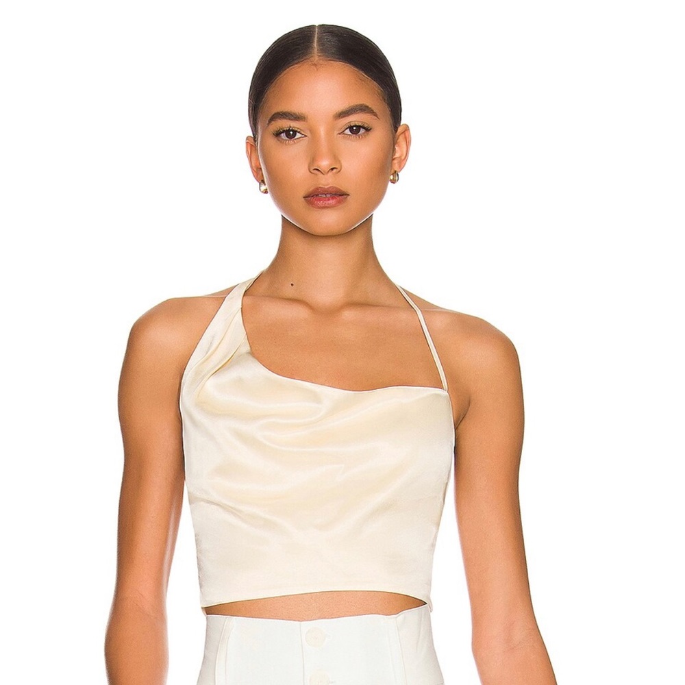 NWOT 100% Silk gorgeous cream crop top by NICHOLAS